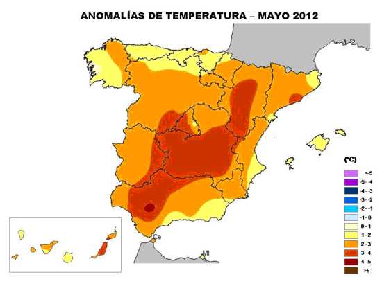 Mayo de 2012: extremadamente cálido y muy seco